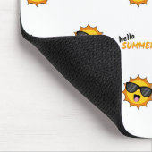 Hallo Sommer Sonne mit Sonnenbrille Mousepad (Ecke)