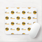 Hallo Sommer Sonne mit Sonnenbrille Mousepad (Mit Mouse)