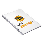 Hallo Sommer Sonne mit Sonnenbrille Notizblock (Rechte Seite)
