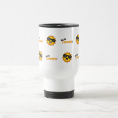 Hallo Sommer Sonne mit Sonnenbrille Reisebecher (Mittel)