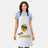 Hallo Sommer Sonne mit Sonnenbrille Schürze (Getragen)