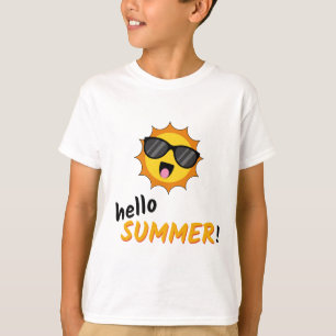 Hallo Sommer Sonne mit Sonnenbrille T-Shirt