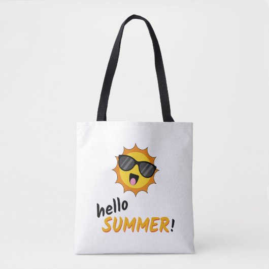 Hallo Sommer Sonne mit Sonnenbrille Tasche (Vorderseite)