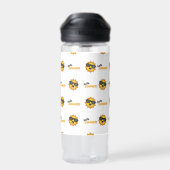 Hallo Sommer Sonne mit Sonnenbrille Trinkflasche (Rückseite)