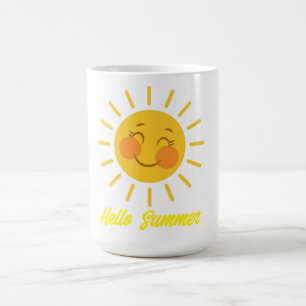 Hallo Sommer Sonnenaufgang Zweifarbiges Mug, 15 oz Kaffeetasse