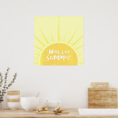 Hallo Sommer Sonnenkunst Poster (Küche)