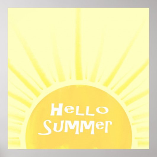 Hallo Sommer Sonnenkunst Poster (Vorne)