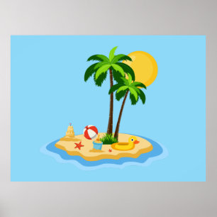 Hallo Sommer Sonnenschein Retro Kreis Vintage Stra Poster