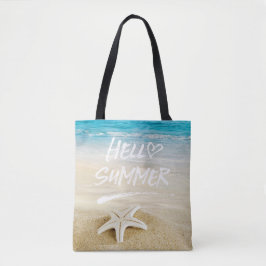 Hallo Sommer-Sonnenschein-StrandStarfish Tasche