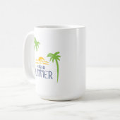 Hallo Sommer Sonnenschein und Palmen Bäume Kaffeetasse (Vorderseite Links)