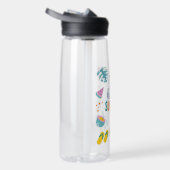 Hallo Sommer Strand Spaß Retro Design Trinkflasche (Rechts)