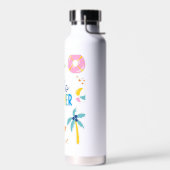 Hallo Sommer Strand Spaß Retro Design Trinkflasche (Links)