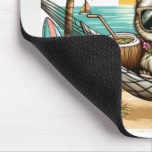 Hallo Sommer Strandkatze Mousepad (Ecke)