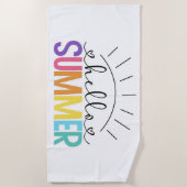 Hallo Sommer Strandtuch (Vorderseite)