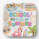 Hallo Sommer! Summer Pool Party der Schule Pappteller (Vorderseite)
