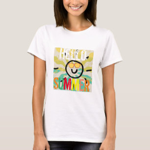 Hallo Sommer süße farbenfrohe schicke Damen T-Shirt