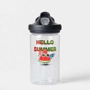 Hallo Sommer Süße Wassermelone Strand Kunst Trinkflasche