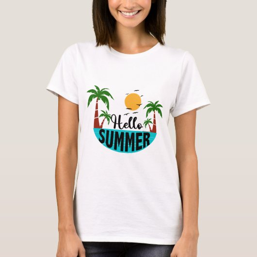 Hallo Sommer T-Shirt (Vorderseite)