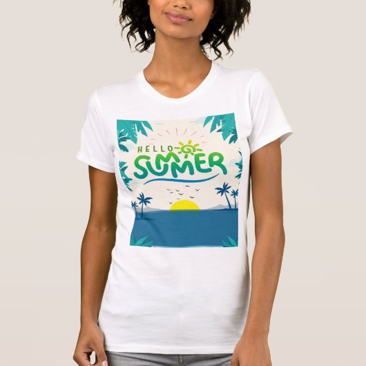 Hallo Sommer T-Shirt (Vorderseite)