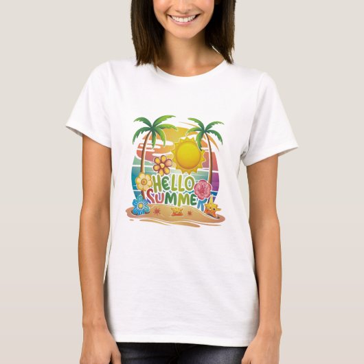 Hallo Sommer T-Shirt (Vorderseite)