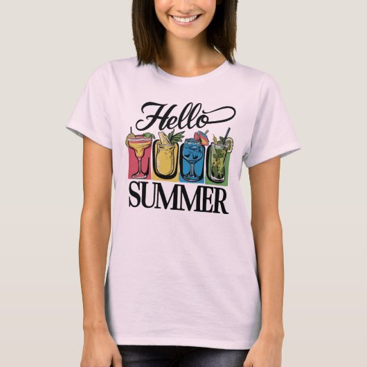Hallo Sommer T - Shirt - Gemischte Getränke (Vorderseite)