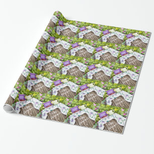 Hallo Sommer Tee und Pflaumen im Garten Geschenkpapier