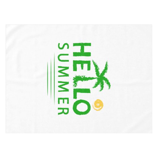 Hallo Sommer Tischdecke (Vorderseite (Horizontal))