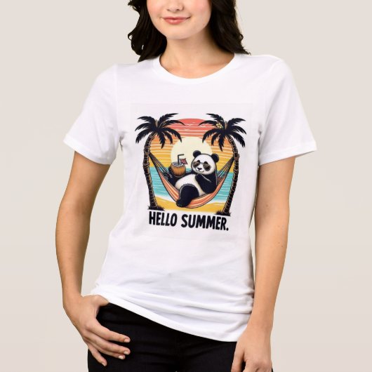 Hallo Sommer Tri-Blend Shirt (Vorderseite)