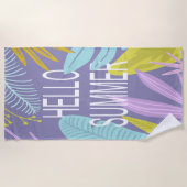 Hallo Sommer | Tropisches Badetuch (Vorderseite)