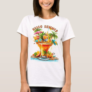 HALLO SOMMER TROPISCHES GETRÄNK T-Shirt