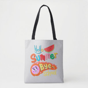 Hallo Sommer Tschüss Schule Tragetasche Kunst Tasche