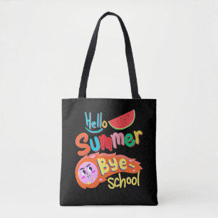 Hallo Sommer Tschüss Schule Tragetasche Kunst Tasche