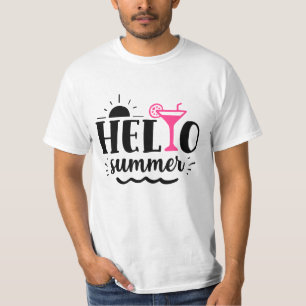 Hallo Sommer Typografie zitiert T-Shirts