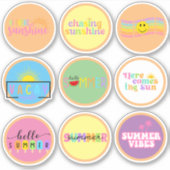 Hallo Sommer und Sonnenschein Aufkleber (Vorderseite)