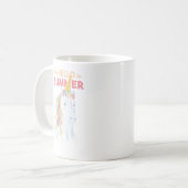 Hallo Sommer UNICORN Niedlich Rainbow Kawaii Funny Kaffeetasse (Vorderseite Links)