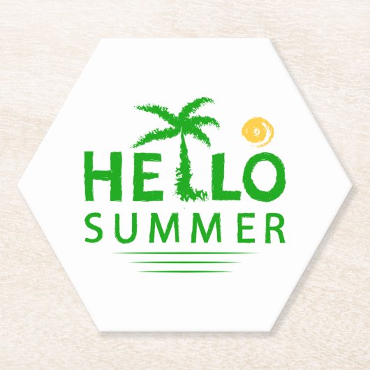 Hallo Sommer Untersetzer (Vorderseite)