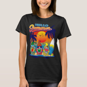 Hallo Sommer Urlaub Garten Gnomes Beach Vibes Wo T-Shirt
