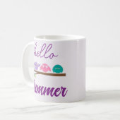 Hallo Sommer Vögel Kaffeetasse (Vorderseite Links)