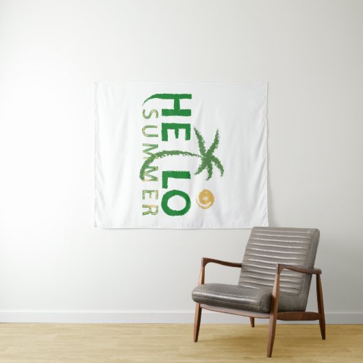 Hallo Sommer Wandteppich (Beispiel (Horizontal))