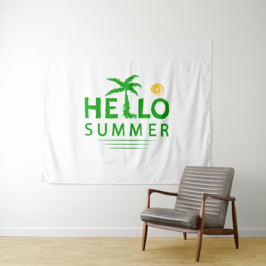 Hallo Sommer Wandteppich (Beispiel (Horizontal))
