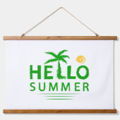 Hallo Sommer Wandteppich Mit Holzrahmen (Vorne)