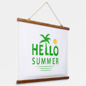 Hallo Sommer Wandteppich Mit Holzrahmen (Gewinkelt)