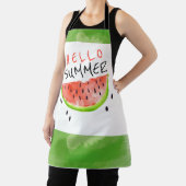 Hallo Sommer Wasserfarbe Watermelon Grün Weiß Schürze (InSitu)