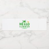 Hallo Sommer Wasserflaschenetikett (Einzelnes Label)