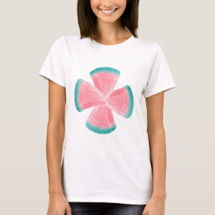 Hallo Sommer - Wassermelonen-Scheiben Wasserfarben T-Shirt
