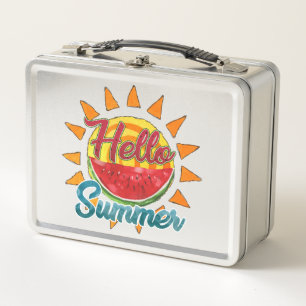 Hallo Sommer Watercolor Watermelon & Vibranno Metall Brotdose