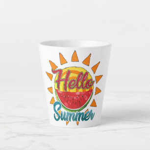 Hallo Sommer Watercolor Watermelon & Vibranno Milchtasse