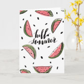 Hallo Sommer Watermelon Blank Inside Card Karte (Gelbe Blume)