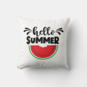 Hallo Sommer Watermelon Patio Außenbereich Kissen (Vorderseite)
