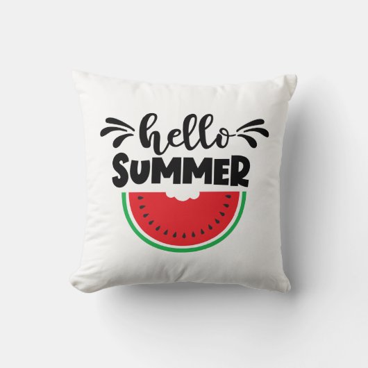Hallo Sommer Watermelon Patio Außenbereich Kissen (Vorderseite)